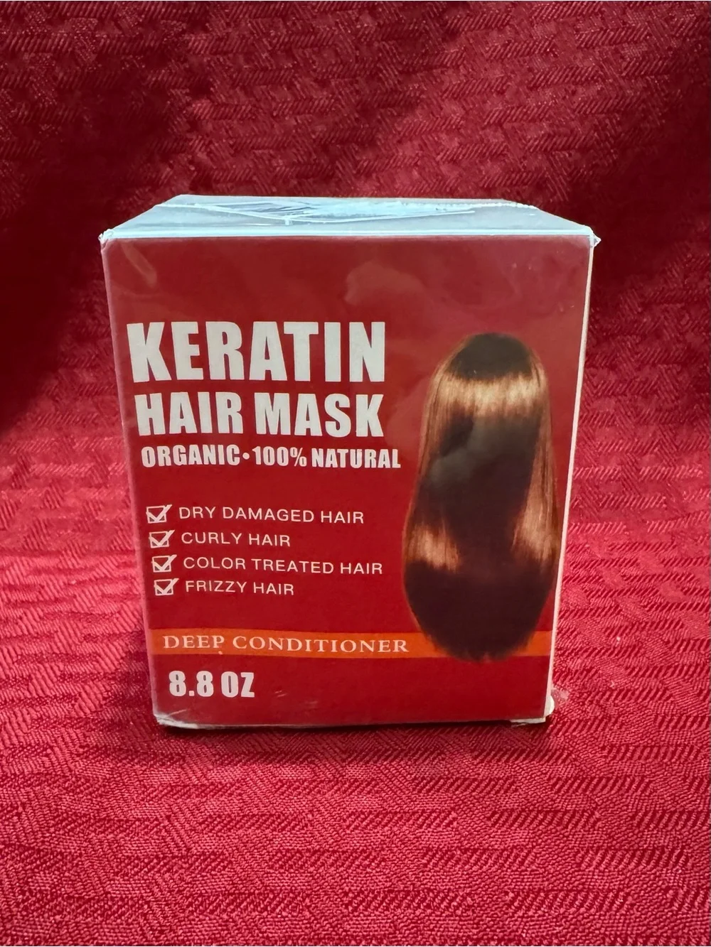 Keratin Hair Mask Deep Conditioner - Red - 8.8 oz